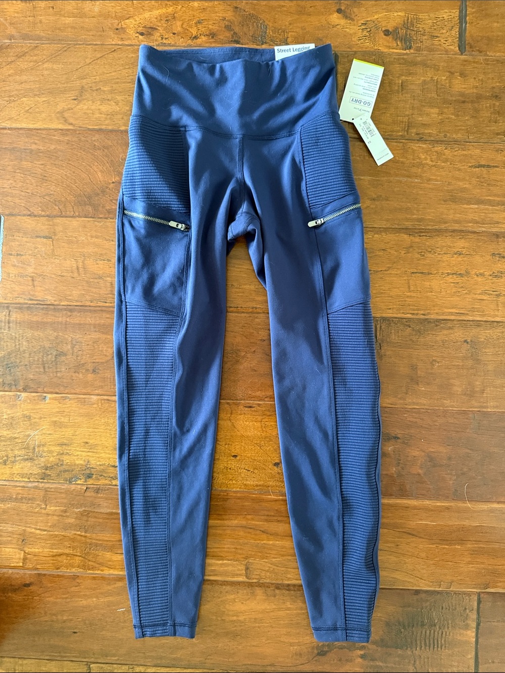 NEW WITH TAGS Old Navy Navy Blue Womens Street Leggings with Zip Pockets